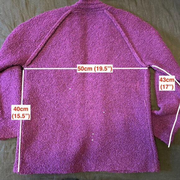 4/$20| Purple Cardigan Shrug with Pockets - Picture 7 of 7